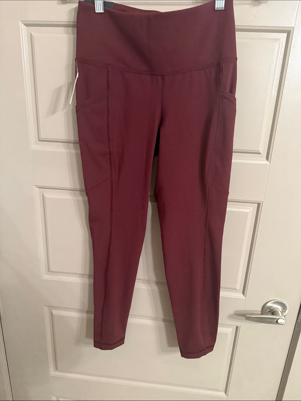Banana Republic Burgundy High-Rise Leggings w pockets